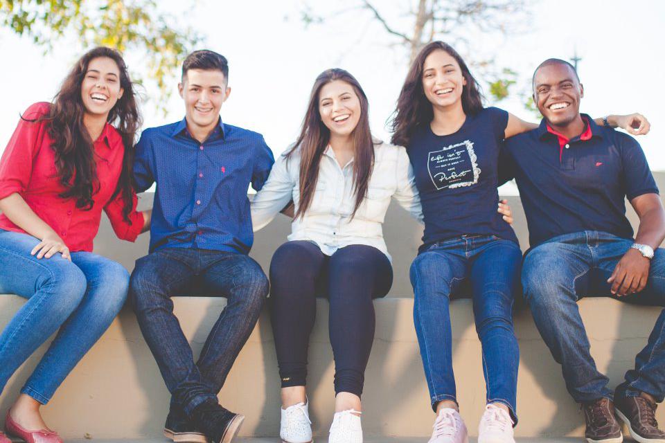Mixed group of friends